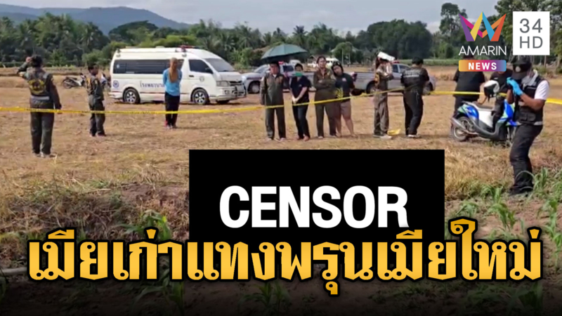 เมียเก่าโหดบุกแทงเมียใหม่ร่างพรุน ตายคาทุ่งนา