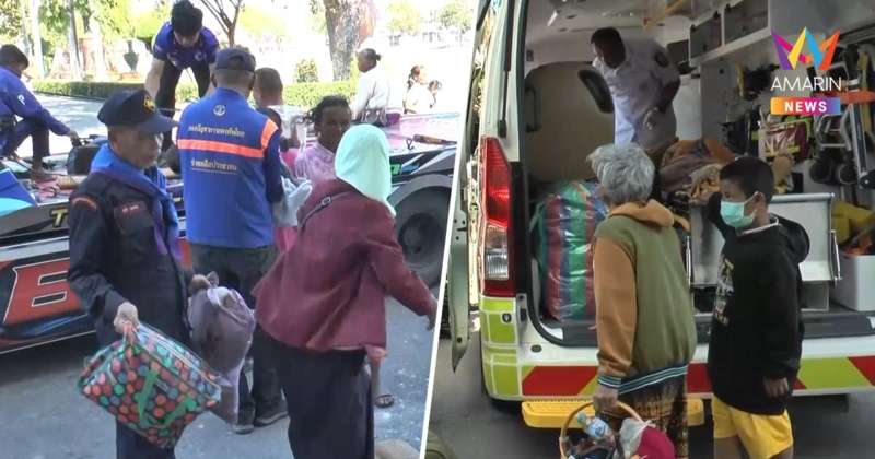 บุรีรัมย์เร่งลำเลียง ผู้ป่วยติดเตียงหนีกระสุนปืนใหญ่ต่อเนื่อง