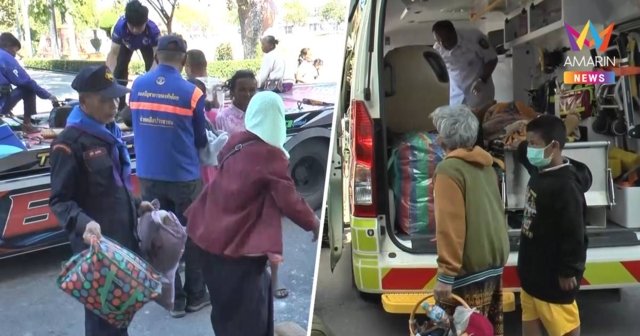 บุรีรัมย์เร่งลำเลียง ผู้ป่วยติดเตียงหนีกระสุนปืนใหญ่ต่อเนื่อง