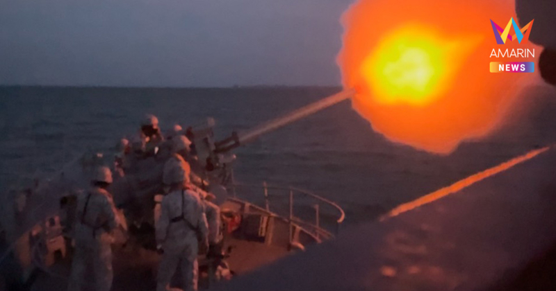 เปิดภาพ "ตราดปราบปรปักษ์" เรือหลวงเทพาลั่นปืนใหญ่ถล่มฐานเขมร