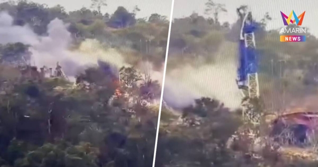 ด่วน! เครนยักษ์บนปราสาทเขาพระวิหารของกัมพูชา ถูกสอยพังทลายลงแล้ว