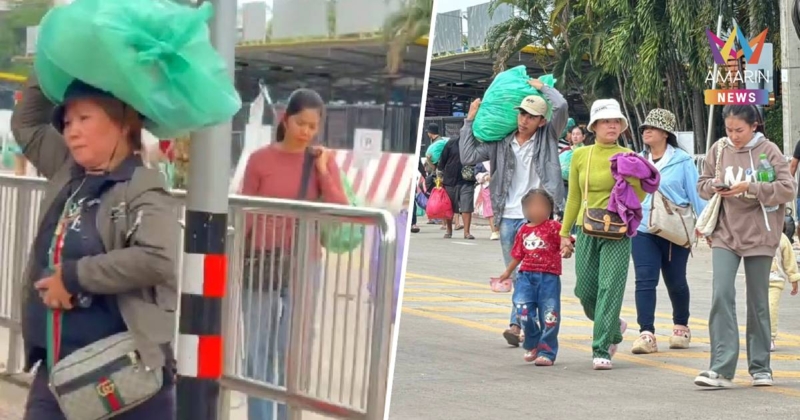 เขมรแห่กลับประเทศ หลังประกาศเคอร์ฟิว 4 อำเภอสระแก้ว