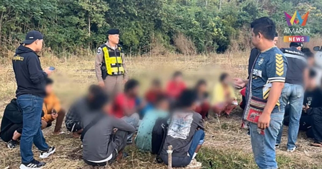 CIB ล่าระทึก 40 กม. สกัดรถขนต่างด้าว 19 ราย จนมุนกลางไร่อ้อยกาญจนบุรี