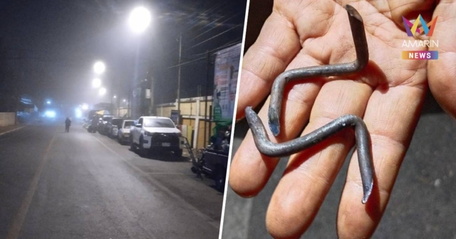 ลอบวางตะปูเรือใบหน้าร้านก่อนถึงตลาดสดแม่ฮ่องสอน 3 วัน โดนไปแล้วหลายคัน