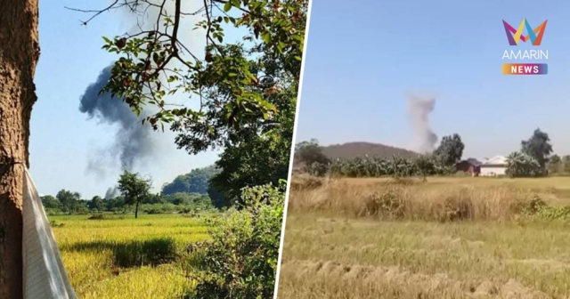 หนีตายวุ่น! F-16 เสิร์ฟไข่ใส่เป้าหมายคลังอาวุธกองทัพกัมพูชา พระตะบอง