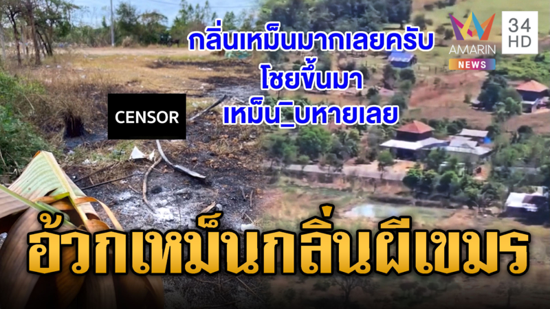 กลิ่นเหม็นหึ่ง โชยจากชายแดนเขมร