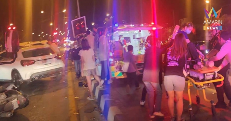 ระทึกกลางเมืองลำปาง ชนวินาศสันตะโร 6 คันรวด เจ็บ 7 คน