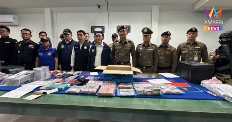 บุกปิดล้อมบ่อนดังกลางเมืองโคราช รวบนักพนันเกือบ 100 พบเจ้ามือเขมร 4 คน