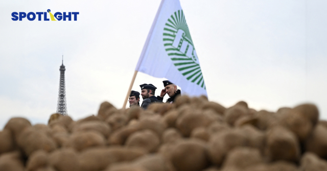 ‘เทมัน’ หน้าสภาฝรั่งเศส!  ต้านสินค้านำเข้าราคาถูกทำร้ายเกษตรกรท้องถิ่น