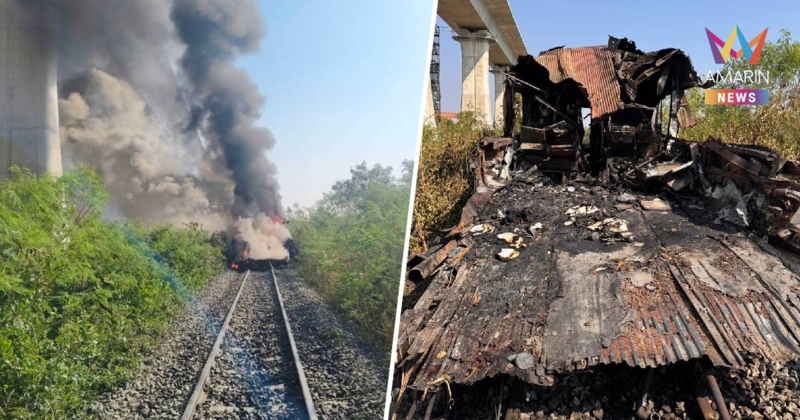 เศร้า! หนุ่มโพสต์เจอร่างแฟนสาวเครนถล่มทับรถไฟ หลังจะเดินทางมากราบศพพ่อ