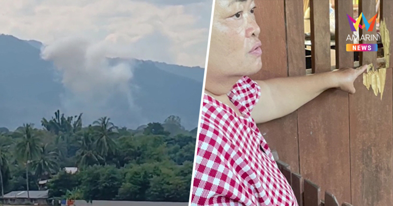 ระทึก! ทหารเมียนมาถล่มกะเหรี่ยง กระสุนล้ำแดน บ้านคนไทยเสียหาย 2 หลัง