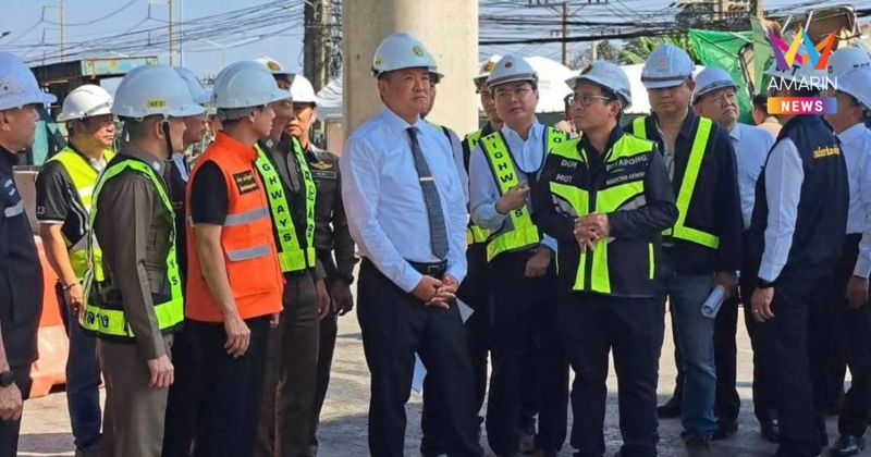 ปภ. ร่วมคณะ นายกฯอนุทิน ลงพื้นที่ตรวจติดตามสถานการณ์เหตุเครนถล่ม