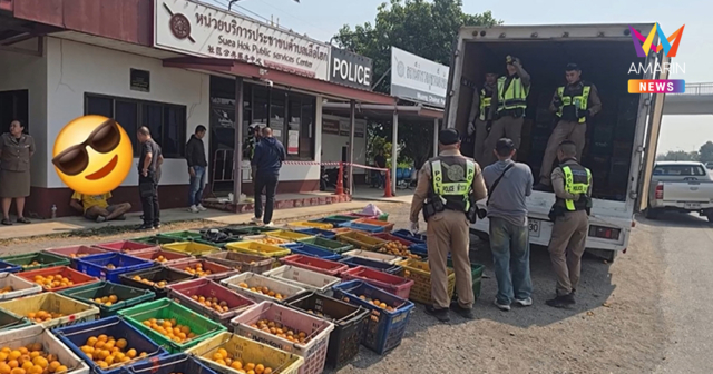 กลิ่นส้มเน่าเอาไม่อยู่! จับหนุ่มขับตู้ทึบขนยาบ้า 5.3 แสนเม็ด พรางกลิ่น