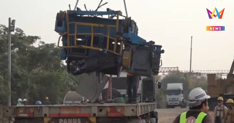 อิตาเลียนไทยเริ่มกู้ "โรลิ่ง" สีน้ำเงินลงพื้น รื้อถอนเครนแล้ว 30%