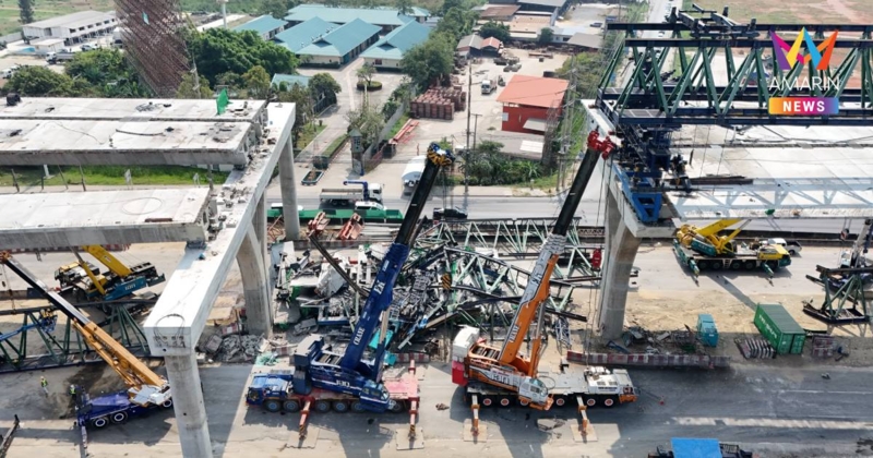 ทล.ผนึก วสท. รื้อย้ายโครงสร้างเหล็ก LG จุดเกิดเหตุพระราม 2