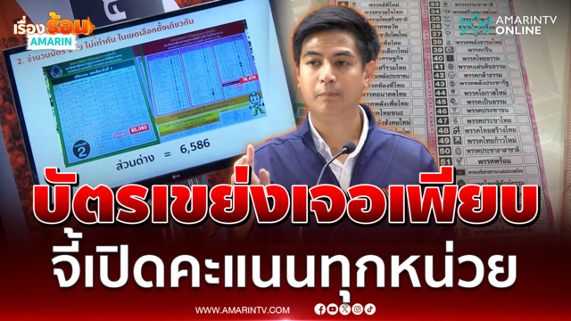 พรรคประชาชนจับโป๊ะบัตรเขย่ง บัตรบัญชีรายชื่อ –เขต คะแนนไม่เท่ากัน 