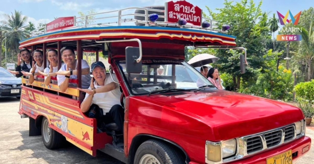 “อนุทิน” สวมบท “โชเฟอร์” ขับรถสองแถว ขอบคุณชาวระนอง