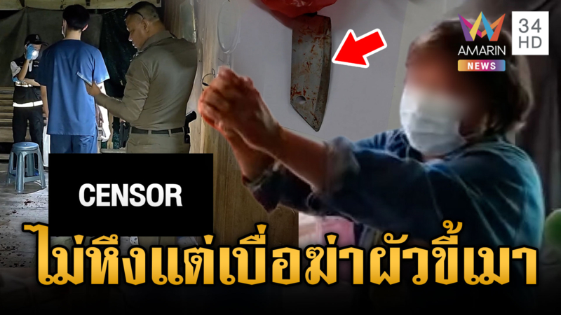 จับเมียโหดแทงผัวตายคาบ้าน ยันไม่ได้หึงแต่ป้องกันตัวเองถูกซ้อม