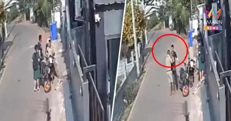 ผู้ปกครองโหด! ขี่จยย.ประกบ ตบ-ชกหน้า นักเรียนชาย