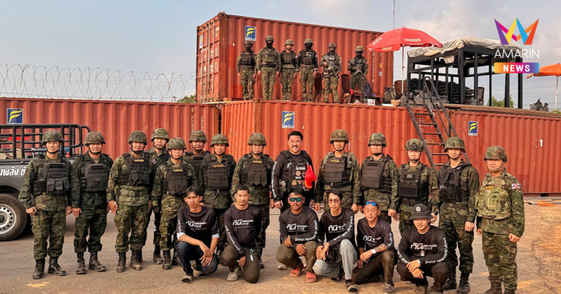 "กัน จอมพลัง" เผยรั้วตู้คอนเทนเนอร์แนวหน้าทมอดา ร่วมสู้เคียงข้างทหาร