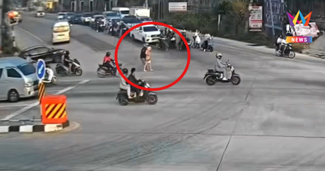 นาทีชีวิต! สาวท้อง 4 เดือนวูบล้มกลางแยก พลเมืองดีเข้าช่วยรอดหวุดหวิด