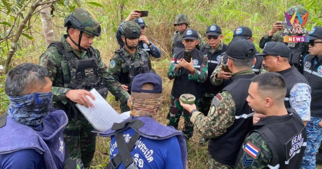 กองทัพเรือ รับคณะผู้สังเกตการณ์อาเซียนตรวจหลักฐานทุ่นระเบิดใหม่ในไทย