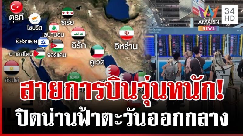 ปิดน่านฟ้าตะวันออกกลาง เส้นเลือดใหญ่ทางอากาศถูกตัดขาด