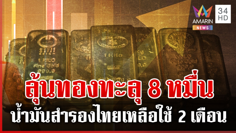 น้ำมันสำรองไทยเหลือใช้ 2 เดือน ทองผันผวนหนักลุ้นทะลุ 8 หมื่น
