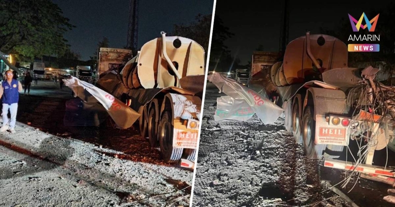 รถบรรทุกน้ำมันระเบิด มีผู้เสียชีวิต 1 ราย