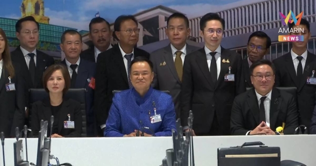 “อนุทิน”นำแถลงตั้งรัฐบาล ขอบคุณ 16 พรรคร่วมโหวตหนุนนั่งนายกฯ