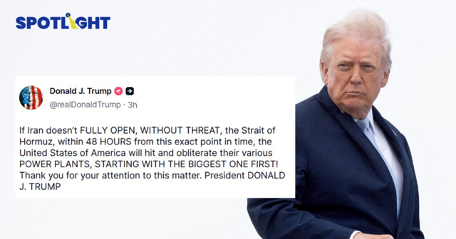 นับ 48 ชั่วโมง ทรัมป์สั่งอิหร่านเปิดฮอร์มุซ ไม่งั้นโจมตีโรงไฟฟ้า