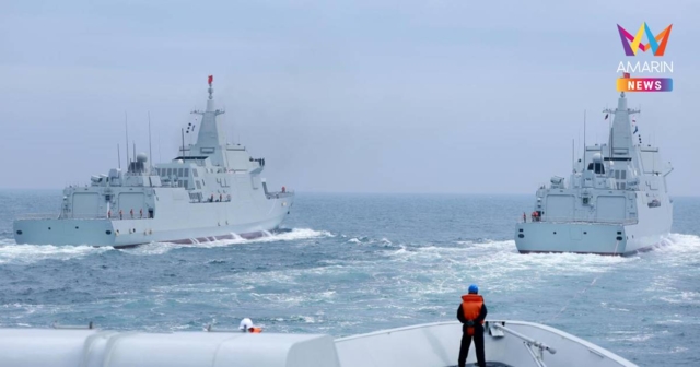 จีนโชว์แสนยานุภาพ! 'อันชิ่ง-ตงก่วน'ซ้อมยิงกระสุนจริงในทะเลจีนตะวันออก