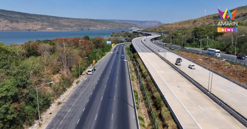 กรมทางหลวง เปิดทดลองใช้มอเตอร์เวย์ M6 "บางปะอิน-โคราช" รับสงกรานต์