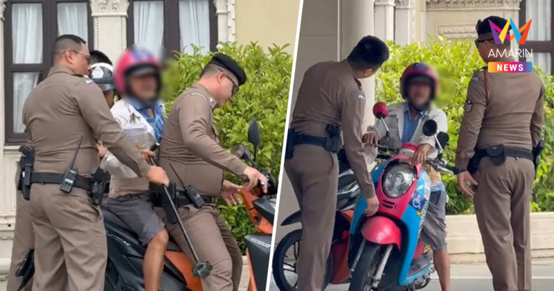 ระทึก! ชายสูงวัยซิ่งจยย. ฝ่าด่านตำรวจ พุ่งขึ้นตึกไทยฯ ตะโกนหา นายกฯ