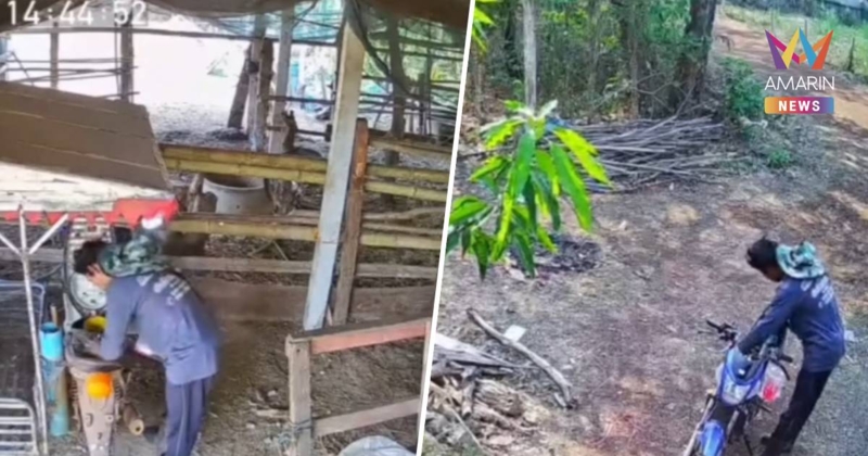 โจรแสบ! บุกงัดบ้านสวน ดูดน้ำมันเกลี้ยง เมินทรัพย์สินมีค่า