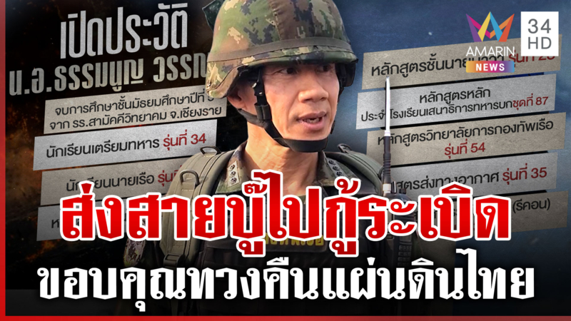 ประสบการณ์รบแน่น!  เปิดประวัติ "น.อ.ธรรมนูญ" ก่อนถูกเด้งฟ้าผ่า