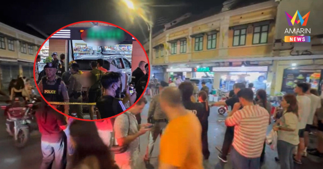 ระทึกบางลำภู! เก๋งEVพุ่งร้านสะดวกซื้อ กวาดเรียบตุ๊กตุ๊ก-ร้านก๋วยเตี๋ยว