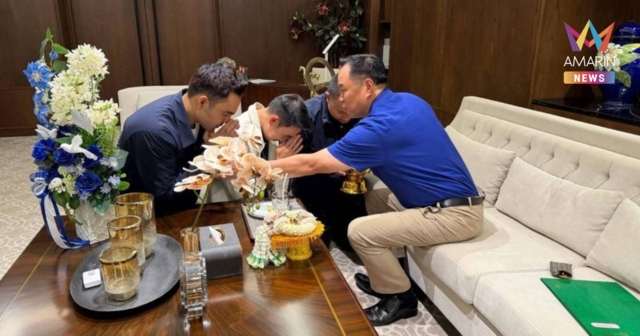 3 ลูกเทพ นำพวงมาลัยกราบ “อนุทิน” ไว้วางใจให้นั่งเก้าอี้ รมช.มหาดไทย