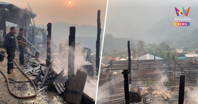 เสียหายหนัก ! เพลิงไหม้บ้านระเบียงดาว โฮมสเตย์ชื่อดัง อ.เชียงดาว