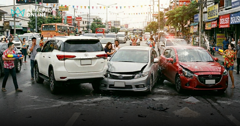 ถอดบทเรียนอุบัติเหตุสงกรานต์ยอดฮิต วิเคราะห์สถิติเหตุรถชนกันช่วงเทศกาล