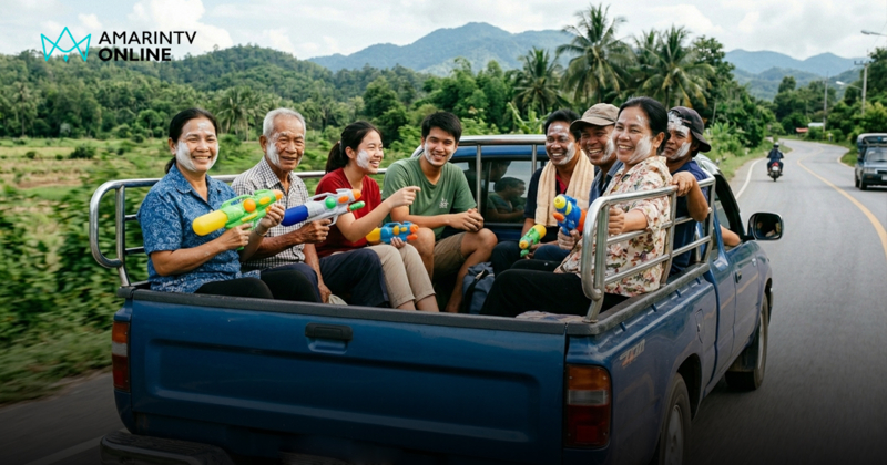 สรุปกฎหมายเล่นน้ำสงกรานต์ 2569 นั่งกระบะกี่คนไม่ผิดกฎจราจรและปลอดภัย