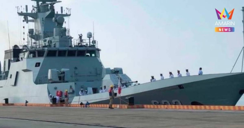 ฐานทัพเรือเรียมคึกคัก! เรือคอร์เวต Type 056 จากจีน ถึง เขมร