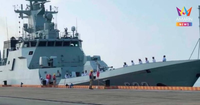 ฐานทัพเรือเรียมคึกคัก! เรือคอร์เวต Type 056 จากจีน ถึง เขมร