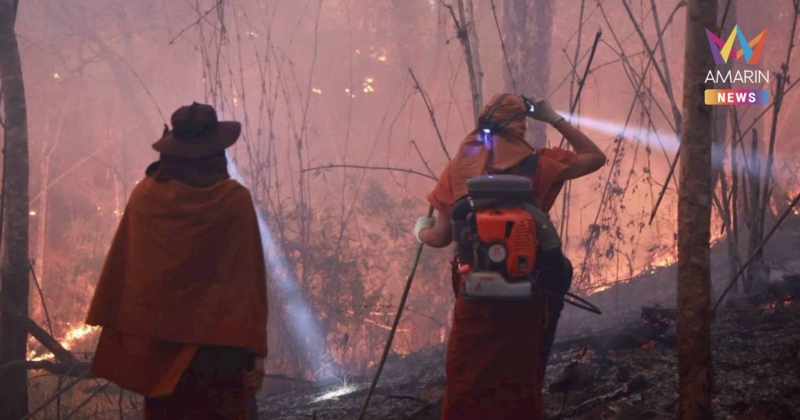 "พระอาจารย์อ๊อด" นำทีมกู้ภัยเข้าดับไฟป่า เจ็บปวดใจรักษาผืนป่าไม่ได้