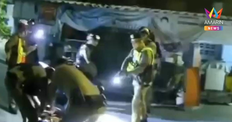 เมาคลั่งลั่นไก! ยิงสนั่นชุมชนวัดลาดบัวขาว ตร.ปิดล้อมรวบคาที่