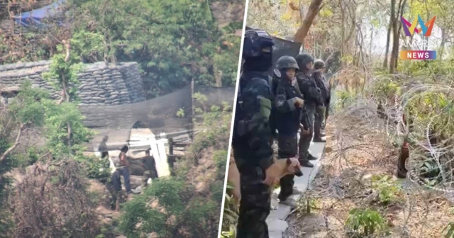 เขมรขึงผ้าฟ้าปริศนาใกล้ชำแต ขยับฐานชิดไทย ทหารขอเขมรหยุดพฤติกรรมยั่วยุ