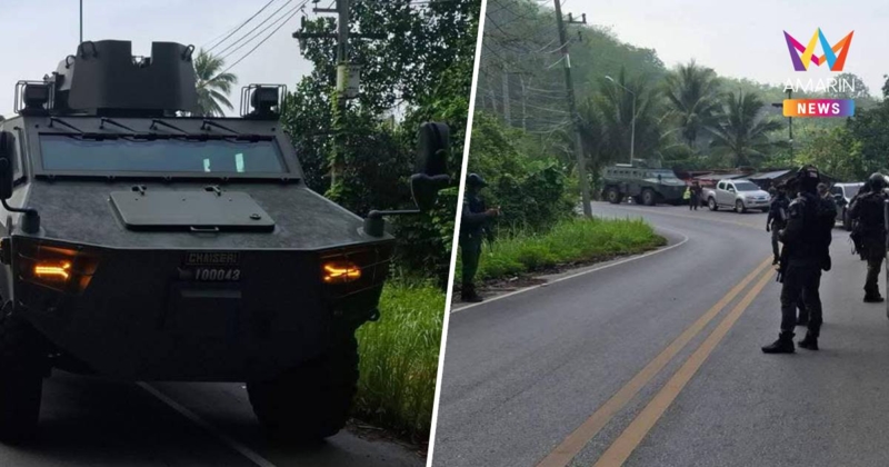 คนร้ายซุ่มยิง ตชด.ยะลา กลางหมู่บ้านจาเราะแป ธารโต เจ็บ 2 นาย