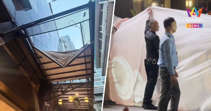 ช็อกสุขุมวิท! ชาวต่างชาติตกจากที่สูงดับปริศนา พบมีดใกล้ศพ