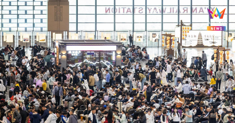 จีนเสริมทัพรถไฟ 1,641 ขบวน รับคลื่นมหาชน 20 ล้านคน กลับเข้าเมือง