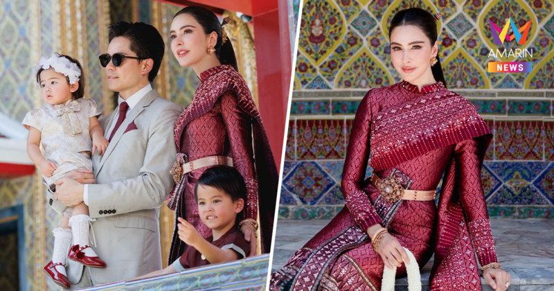 งามเลอค่า "ริต้า" สวมชุดไทยศิวาลัย ฉลองวันเกิด "กรณ์ ณรงค์เดช"